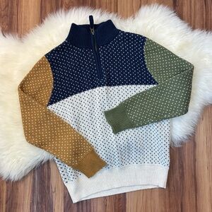Crewcuts Colorblock Half-Zip Sweater • Size 6/7